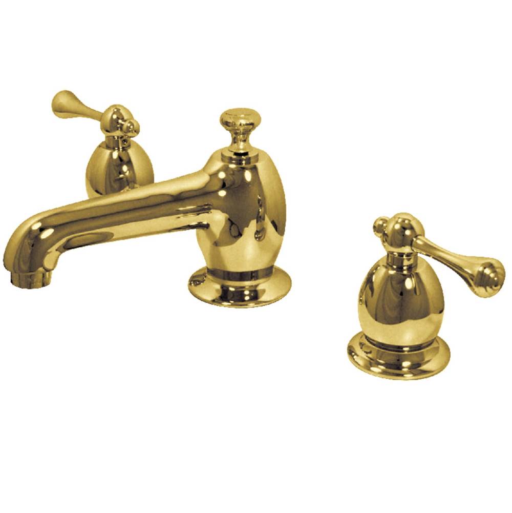 Kingston Brass 8 in. Widespread Bathroom Faucet, Polished Brass